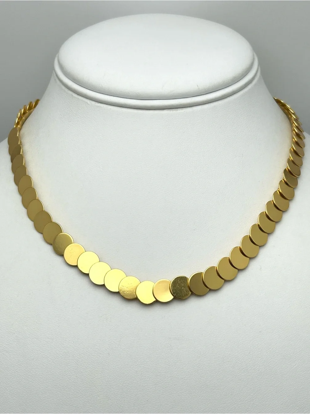 J. Crew Gold Disc Necklace